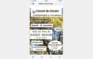 Concert et chorales à Saint Maur le 14 novembre