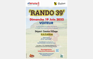 Organisatreur: COMITÉ DÉPARTEMENTAL DE LA RANDONNÉE PÉDESTRE DU JURA Tél : 06 83 42 13 36