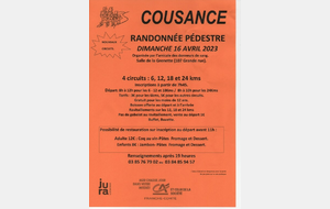 Randonnée pédestre de l'Amicale des donneurs de sang de Cousance