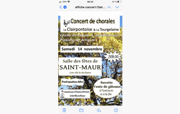 Concert et chorales à Saint Maur le 14 novembre