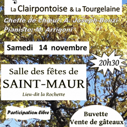 Concert et chorales à Saint Maur le 14 novembre