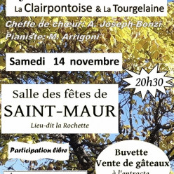 Concert de chorales à Saint Maur le 14 novembre à 20h30